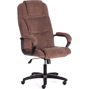 Кресло TetChair Bergamo (22) флок коричневый 6 компьютерное кресло tetchair кресло сн888 lt 22 флок бежевый 7