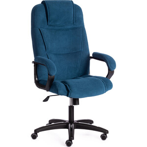 Кресло TetChair Bergamo (22) флок синий 32 компьютерное кресло tetchair кресло rio флок кож зам синий металлик 32 36