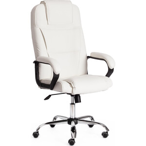 Кресло TetChair Bergamo хром (22) кож/зам белый 36-01 офисное кресло для персонала dobrin bobby lm 9500 белый