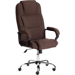 Кресло TetChair Bergamo хром (22) ткань коричневый 3М7-147 кресло офисное chairman 9801 с 2 ткань черное