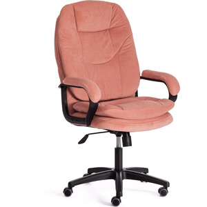 Кресло TetChair Comfort LT (22) флок розовый 137 скамья для прихожей мебелик с подлокотниками мягкая серо розовый каркас снег п0005681