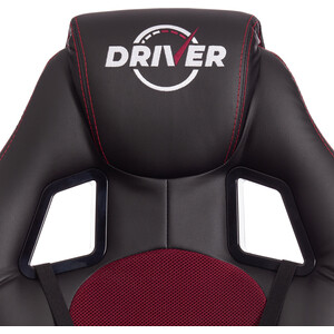 Кресло TetChair Driver (22) кож/зам/ткань, черный/бордо 36-6/TW-13