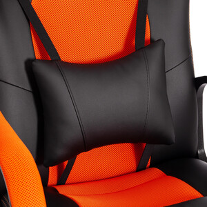 Кресло TetChair Driver (22) кож/зам/ткань, черный/оранжевый 36-6/TW-07