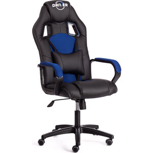 Кресло TetChair Driver (22) кож/зам/ткань, черный/синий 36-6/TW-10 компьютерное кресло tetchair кресло сн888 lt 22 флок синий 32