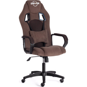 Кресло TetChair Driver (22) флок/ткань, коричневый 6/TW-24 кресло tetchair comfort lt 22 флок коричневый 6