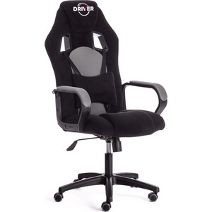 Кресло TetChair Driver (22) флок/ткань, черный/серый 35/TW-12 кресло tetchair кресло leader флок серый 29