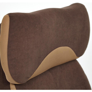 Кресло TetChair Duke флок/ткань, коричневый/бронза 6/TW-21