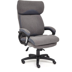 Кресло TetChair Duke флок/ткань, серый/серый 29/TW-12 офисное кресло для персонала dobrin terry lm 9400 серый велюр mj9 75