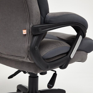 Кресло TetChair Duke флок/ткань, серый/серый 29/TW-12