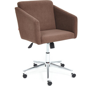 Кресло TetChair Milan хром флок, коричневый 6 офисное кресло chairman 651 коричневый