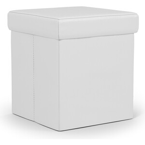 Пуф складной Шарм-Дизайн Пикник экокожа белый шкаф пенал шарм дизайн шарм 50х45 дуб сонома белый