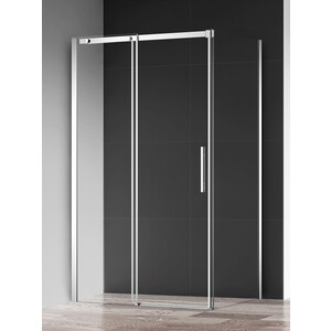Душевая дверь AQUAme 100х195 прозрачная, хром (AQM4803-10) душевой гарнитур aquame 79 см с мыльницей хром aqm8101cr