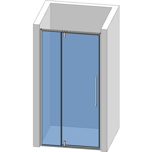 Душевая дверь AQUAme 90х195 прозрачная, хром (AQM7108-9)