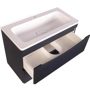 Мебель для ванной Style line Бергамо мини 70х35 Люкс Plus подвесная, черная