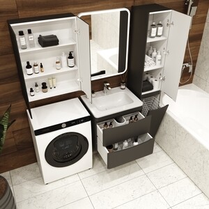 Мебель для ванной Style line Бергамо мини 60х35 Люкс Plus подвесная, черная