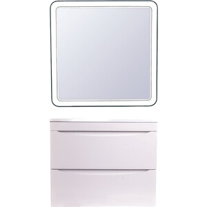 Мебель для ванной Style line Бергамо мини 80х35 Люкс Plus подвесная, белая комплект дверной коробки тренто бергамо 2070x70x32 мм дуб европейский