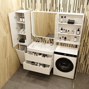 Мебель для ванной Style line Бергамо мини 80х35 Люкс Plus подвесная, белая