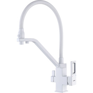 Смеситель для кухни Gappo G4317-8 с подключением фильтра, белый (6959477653049) смеситель для кухни topzero leonardo 38 с подключением фильтра белый