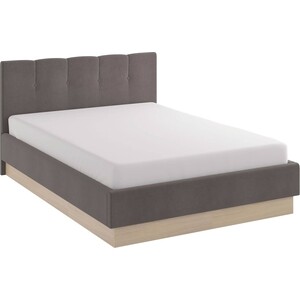 Кровать Комфорт - S 1400 с подъемным механизмом Илия М12, Туя светлая, шоколад супермат, белый