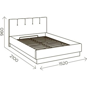 Кровать Комфорт - S 1400 с подъемным механизмом Илия М12, Туя светлая, шоколад супермат, белый