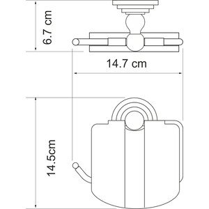 Держатель туалетной бумаги Wasserkraft Ammer никель (K-7025)