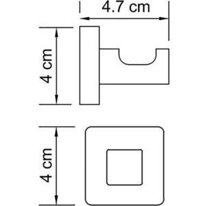 Крючок Wasserkraft Dill хром (K-3923)