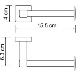 Держатель туалетной бумаги Wasserkraft Dill хром (K-3996)
