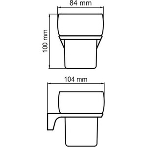 Стакан для ванной Wasserkraft Glan одинарный, черный (K-5128)