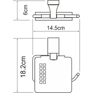 Держатель туалетной бумаги Wasserkraft Lopau хром (K-6025)