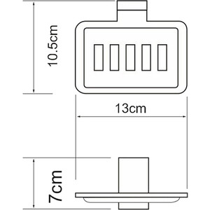 Мыльница-решетка Wasserkraft Lopau хром (K-6069)