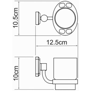 Стакан для ванной Wasserkraft Oder одинарный, хром (K-3028)