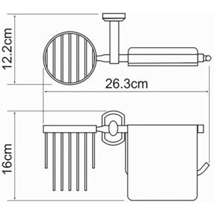 Держатель туалетной бумаги и освежителя Wasserkraft Oder хром (K-3059)