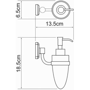 Дозатор для жидкого мыла Wasserkraft Oder хром (K-3099)
