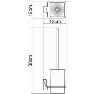 Ершик для унитаза Wasserkraft Leine хром (K-5027)