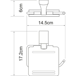 Держатель туалетной бумаги Wasserkraft Leine белый/хром (K-5025WHITE)