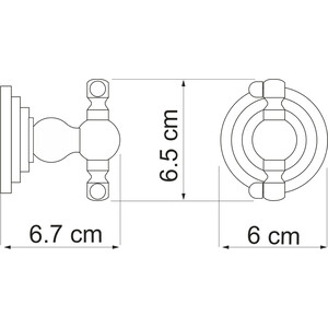 Крючок двойной Wasserkraft Ammer никель (K-7023D)