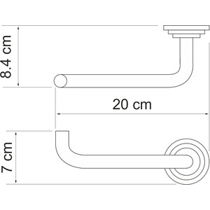 Держатель туалетной бумаги Wasserkraft Ammer никель (K-7096)