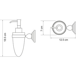 Дозатор для жидкого мыла Wasserkraft Ammer никель (K-7099)
