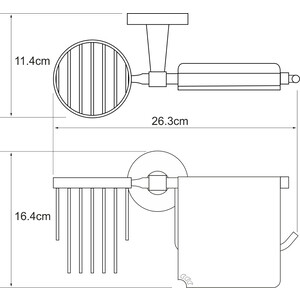 Держатель туалетной бумаги и освежителя Wasserkraft Isen хром (K-4059)