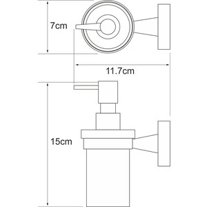 Дозатор для жидкого мыла Wasserkraft Isen хром (K-4099)