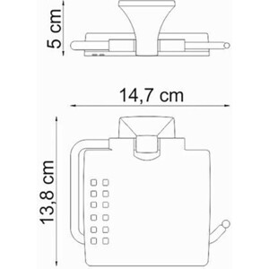 Держатель туалетной бумаги Wasserkraft Wern хром (K-2525)