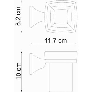 Стакан для ванной Wasserkraft Wern одинарный, хром (K-2528)