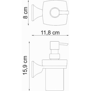 Дозатор для жидкого мыла Wasserkraft Wern хром (K-2599)