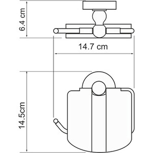 Держатель туалетной бумаги Wasserkraft Diemel хром (K-2225)