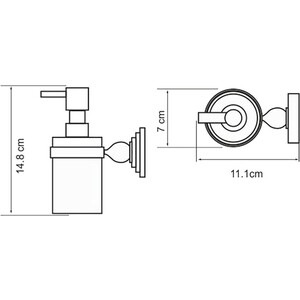 Дозатор для жидкого мыла Wasserkraft Diemel хром (K-2299)