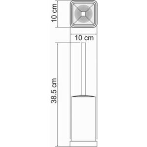Ершик для унитаза Wasserkraft хром (K-1037)