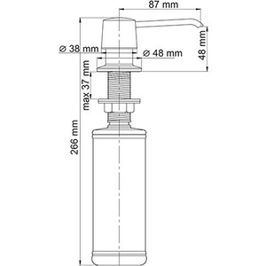 Дозатор для жидкого мыла Wasserkraft встраиваемый, хром (K-1099)