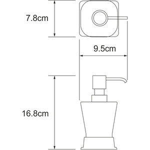 Дозатор для жидкого мыла Wasserkraft Exter светлая бронза (K-5599)