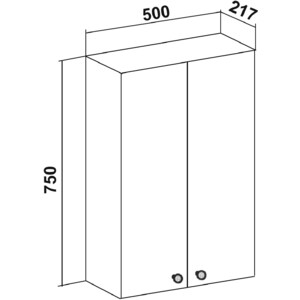 Шкаф подвесной Runo Кредо 50 белый (00000000061)