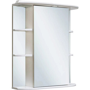 Зеркальный шкаф Runo Гиро 60х75 правый, белый (00000000025) зеркальный шкаф mixline стив 60х81 правый белый 4640030869039